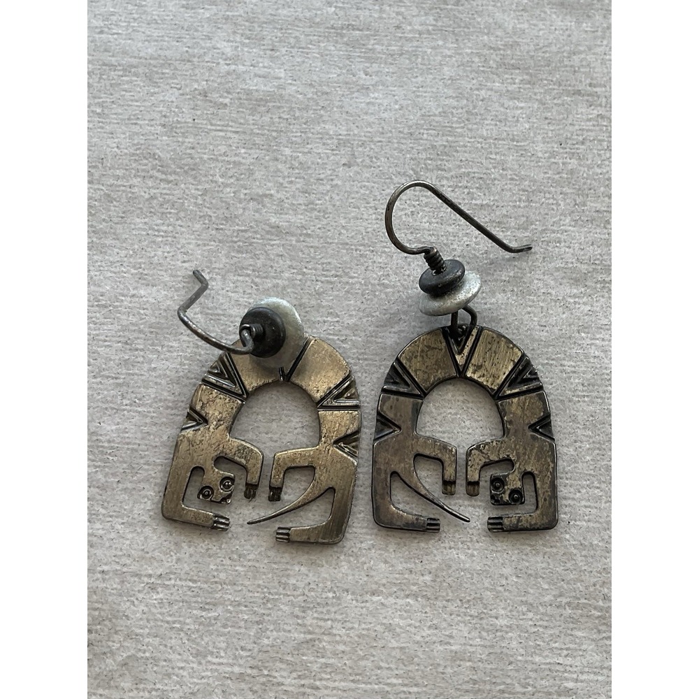 vintage 1980s Laurel Burch "Lizard Spirit" dangle earrings Estate Jewelry